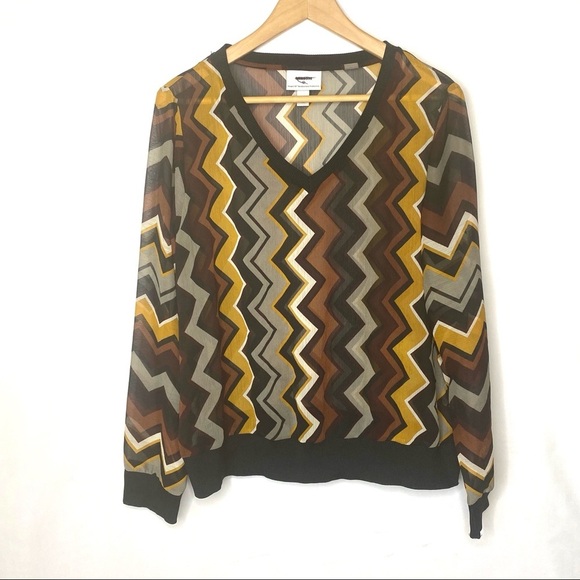 Missoni Target‎ Zig Zag Top Blouse Sheer XL - Picture 11 of 11